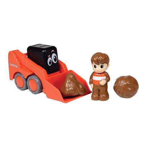 Kubota My Lil' Orange SSV Skid Steer w/ Figure & Boulders Set